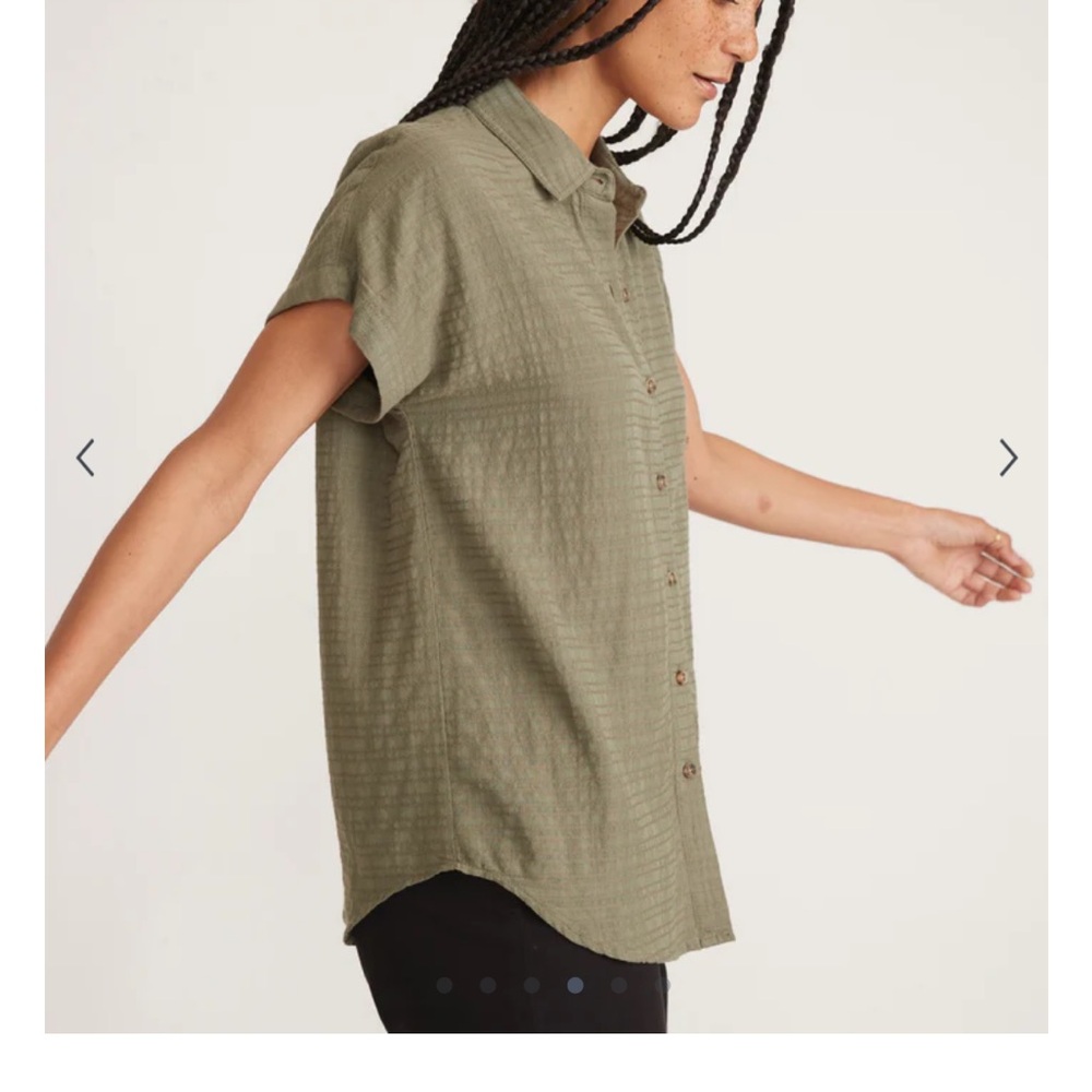 Marine Layer Dana Shirt Lichen Green